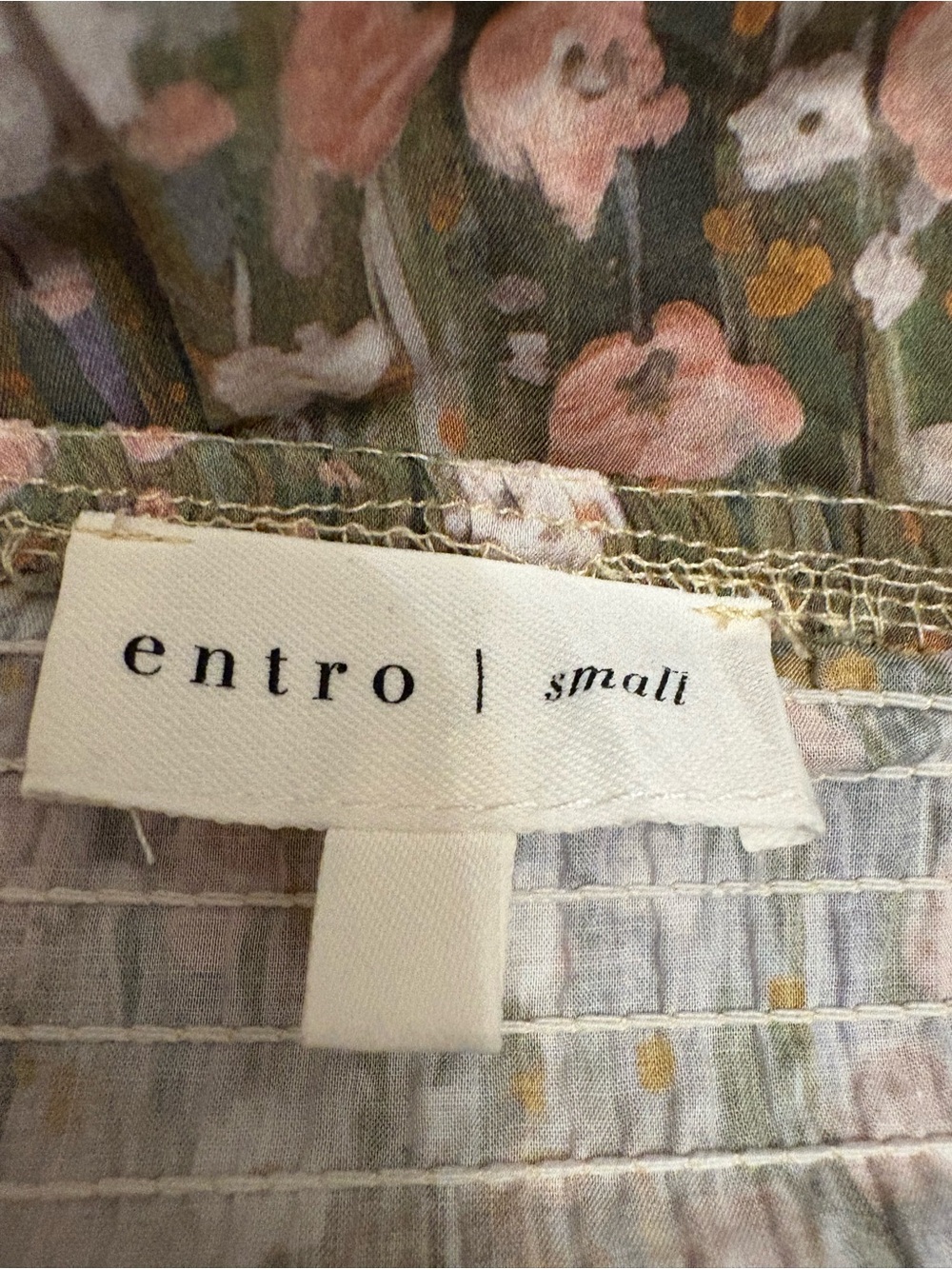 Entro Genevieve Beige Floral Strapless Midi Dress - Picture 9 of 10
